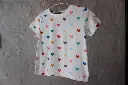 Girls' Heart Print T-shirt