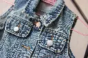 Girls' Sleeveless Denim Jacket