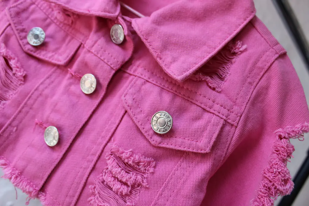 Girls' Pink Denim Jacket
