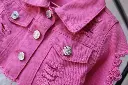 Girls' Pink Denim Jacket