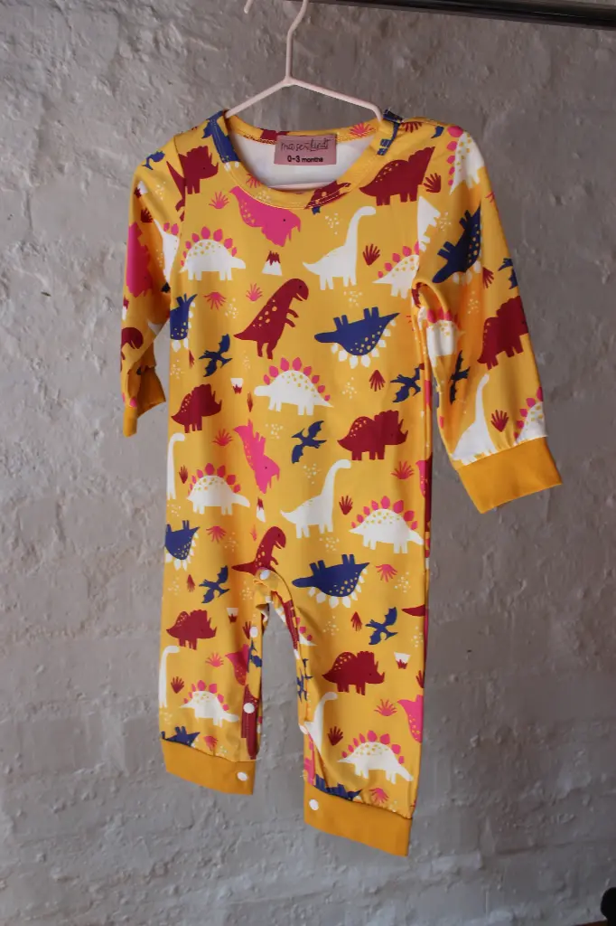 Girls' Dino Long Sleeve Romper