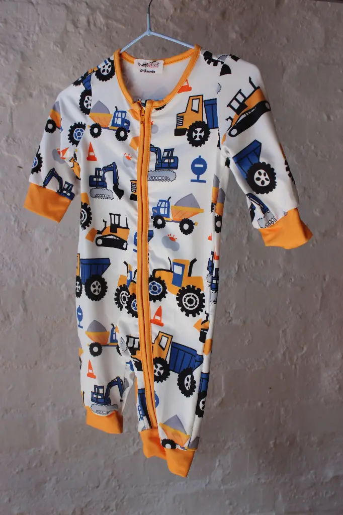 Truck Long Sleeve Romper