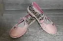 Pink Leather Ladies Shoes
