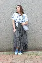 Distressed Wool Skirt