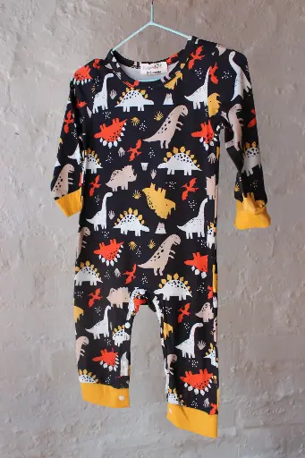 Boys' Dino Long Sleeve Romper