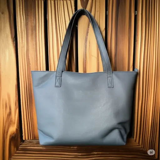 Emmy Leather Tote with Zip