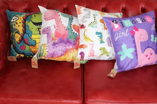 Velvet Dino Throw Pillow