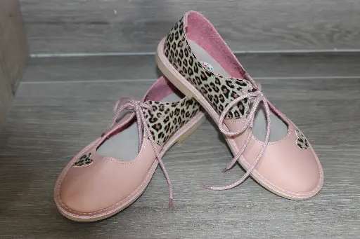 Pink Leather Ladies Shoes