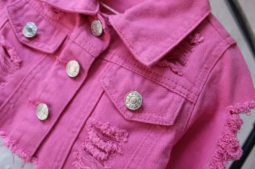 Girls' Pink Denim Jacket