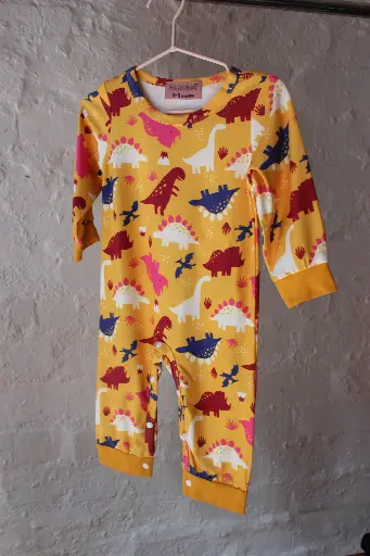 Girls' Dino Long Sleeve Romper