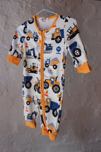 Truck Long Sleeve Romper